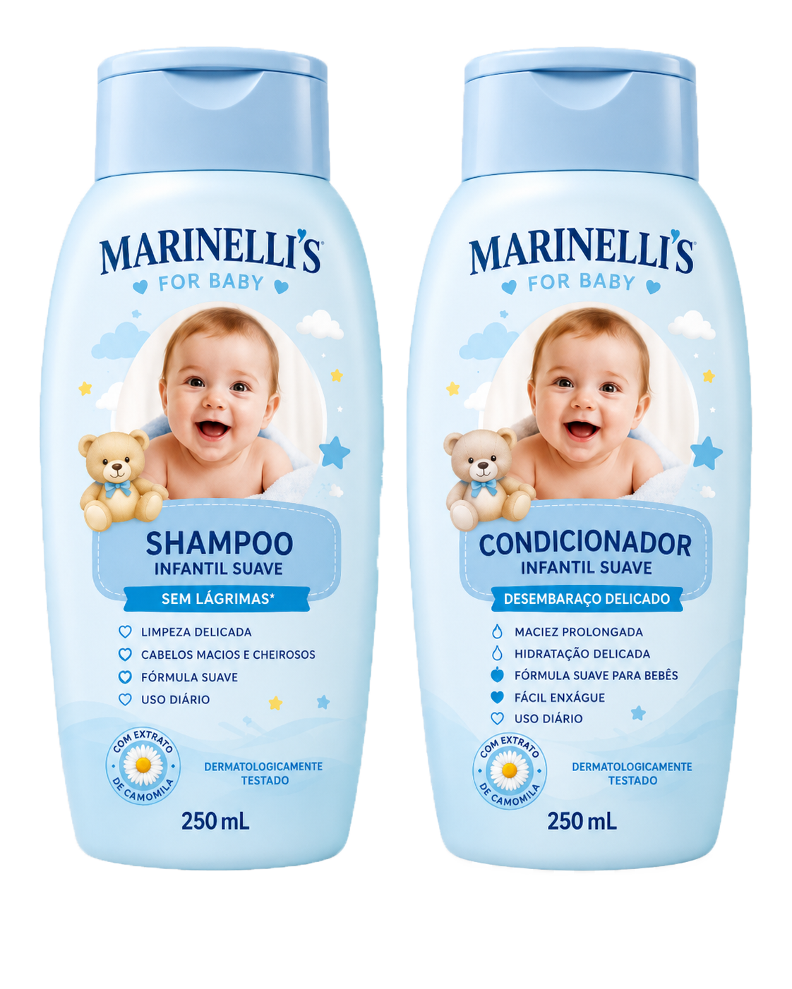Shampoo e condicionador infantis Marinelli's For Baby